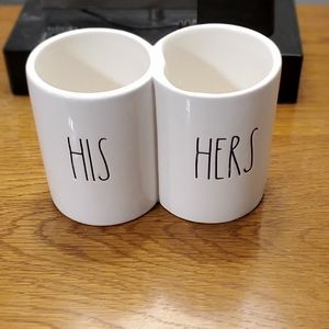 His and her tooth brush holder.  Can be anything